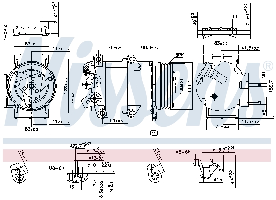Compressor, air conditioning - 890321 NISSENS