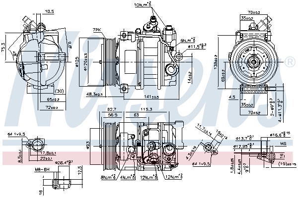 Compressor, air conditioning - 890322 NISSENS