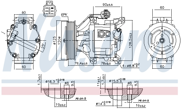 Compressor, air conditioning - 890323 NISSENS