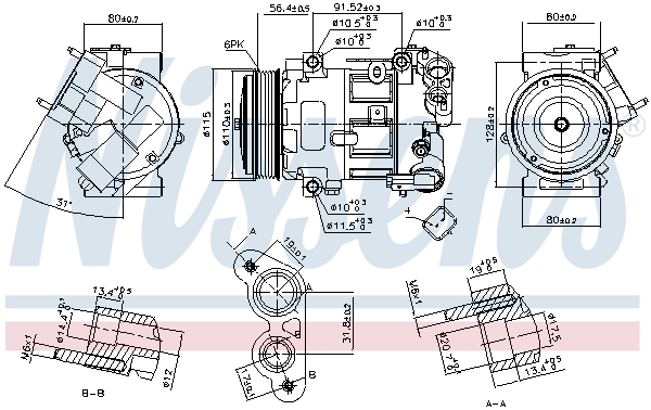 Compressor, air conditioning - 890324 NISSENS