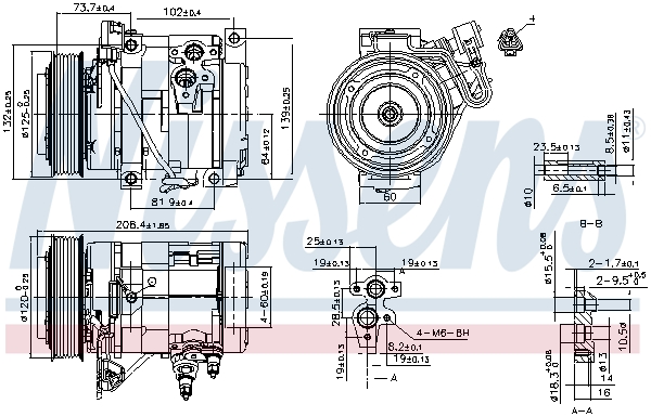 Compressor, air conditioning - 890332 NISSENS