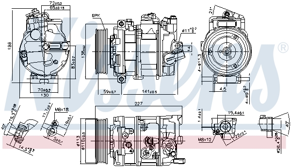 Compressor, air conditioning - 890337 NISSENS