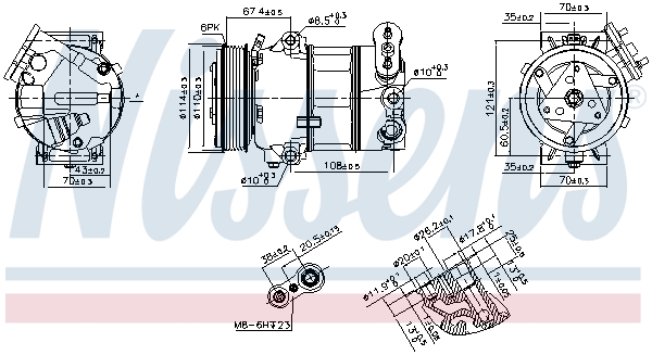 Compressor, air conditioning - 890339 NISSENS