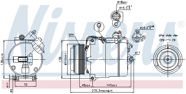 Compressor, air conditioning - 89034 NISSENS