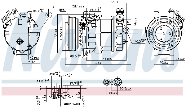 Compressor, air conditioning - 890354 NISSENS