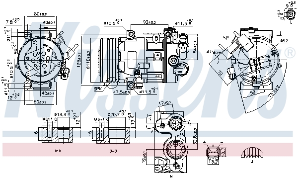 Compressore, Climatizzatore - 890420 NISSENS