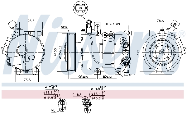 Compressor, air conditioning - 890425 NISSENS
