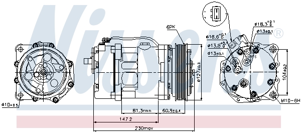 Compressor, air conditioning - 89044 NISSENS