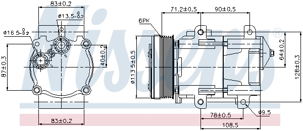 Compressor, air conditioning - 89046 NISSENS