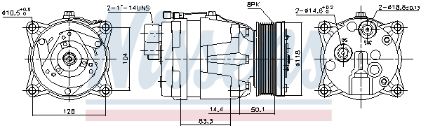Compressor, air conditioning - 89048 NISSENS