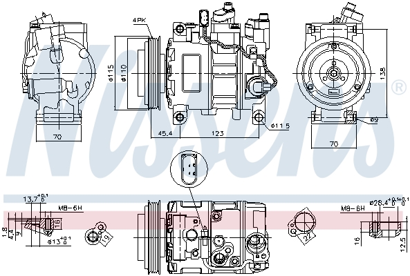 Compressor, air conditioning - 89049 NISSENS