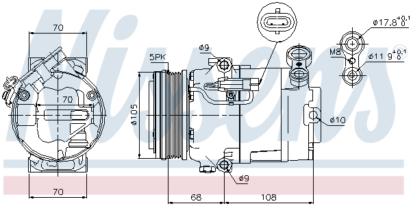 Compressor, air conditioning - 89050 NISSENS