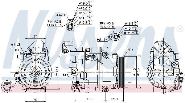 Compressor, air conditioning - 89051 NISSENS
