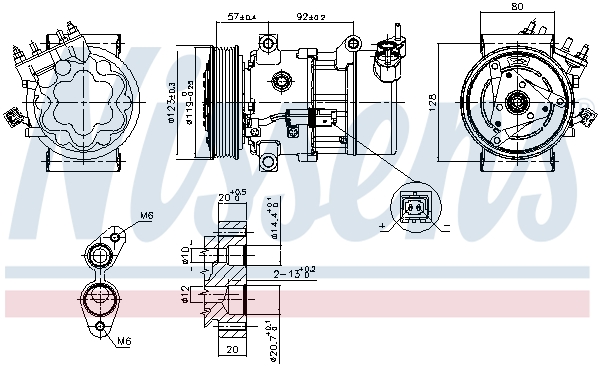 Compressor, air conditioning - 89053 NISSENS