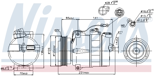 Compressor, air conditioning - 89054 NISSENS