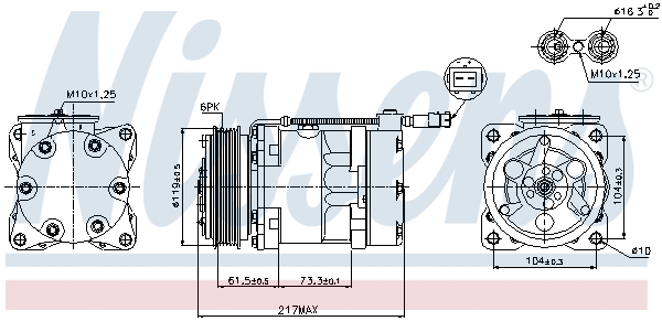 Compressor, air conditioning - 89056 NISSENS