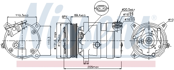 Compressor, air conditioning - 89058 NISSENS