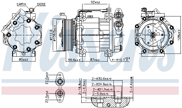 Compressor, air conditioning - 890584 NISSENS