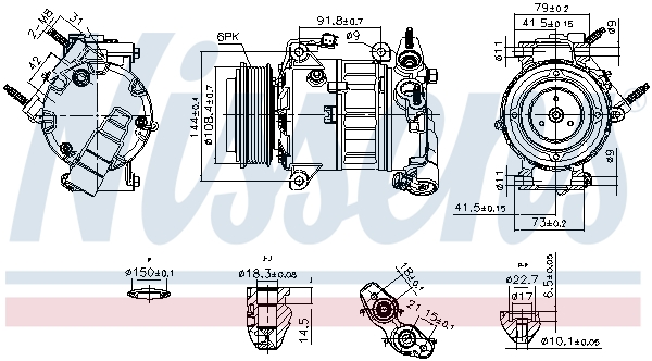 Compressor, air conditioning - 890589 NISSENS