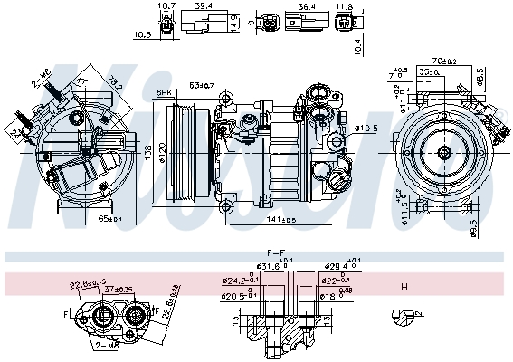 Compressore, Climatizzatore - 890593 NISSENS