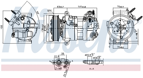 Compressor, air conditioning - 890594 NISSENS