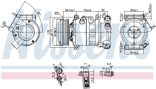 Compressore, Climatizzatore - 890599 NISSENS