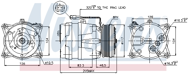 Compressor, air conditioning - 89060 NISSENS