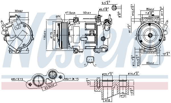 Compressor, air conditioning - 890606 NISSENS