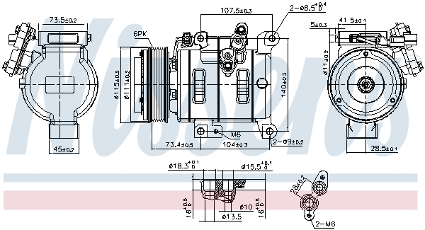 Compressor, air conditioning - 890614 NISSENS