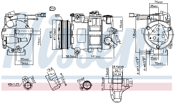 Compressor, air conditioning - 890620 NISSENS