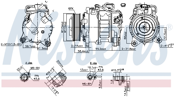 Compressor, air conditioning - 890622 NISSENS
