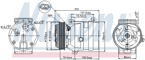 Компрессор, кондиционер - 89063 NISSENS