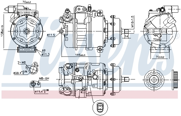 Compressor, air conditioning - 890637 NISSENS