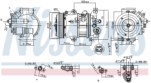 Compressor, air conditioning - 890650 NISSENS