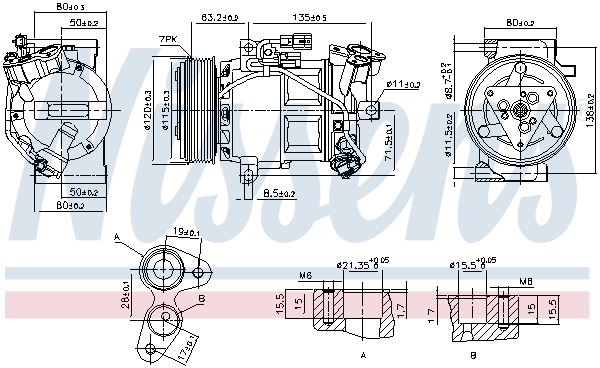 Compressor, air conditioning - 890653 NISSENS