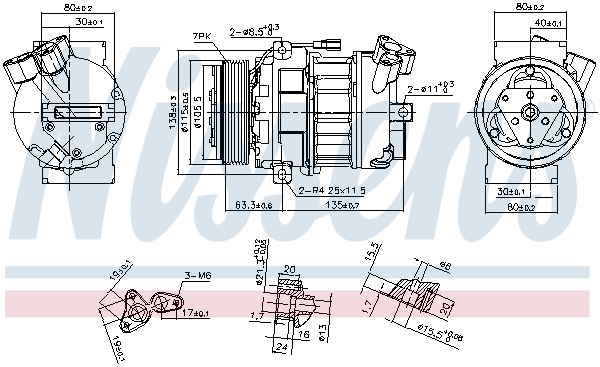 Compressor, air conditioning - 890656 NISSENS
