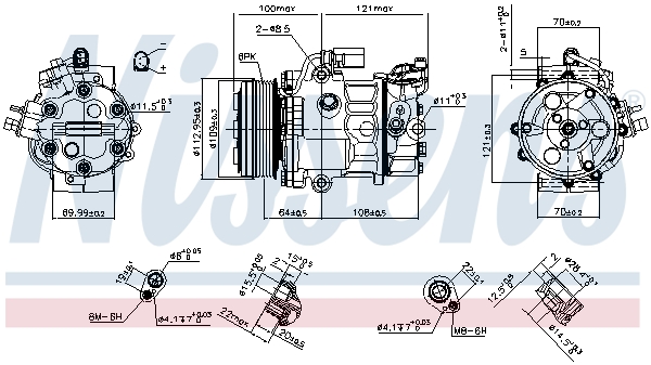 Compressor, air conditioning - 890659 NISSENS