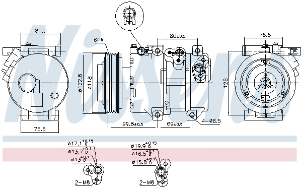Compressor, air conditioning - 890661 NISSENS