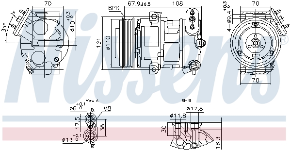 Compressor, air conditioning - 890663 NISSENS
