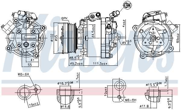 Компрессор, кондиционер - 890666 NISSENS