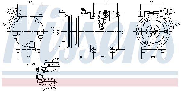 Компрессор, кондиционер - 890686 NISSENS