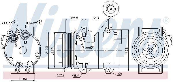 Compressor, air conditioning - 89070 NISSENS
