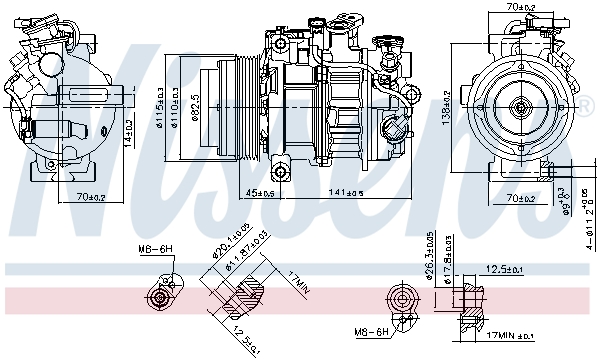 Compressor, air conditioning - 890717 NISSENS