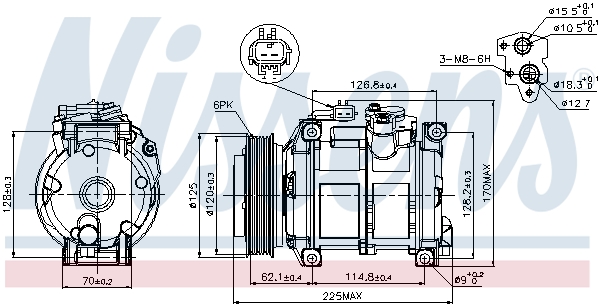 Compressor, air conditioning - 89074 NISSENS