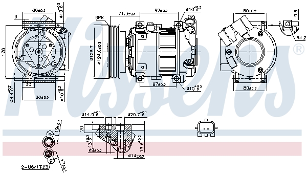 Compressor, air conditioning - 890742 NISSENS