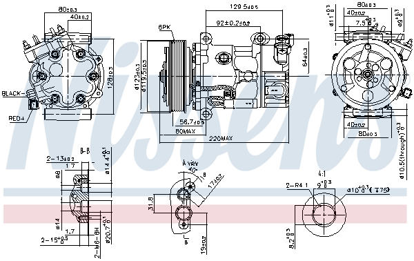 Compressor, air conditioning - 890743 NISSENS