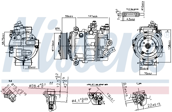 Compressor, air conditioning - 890754 NISSENS