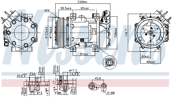 Compressor, air conditioning - 89076 NISSENS