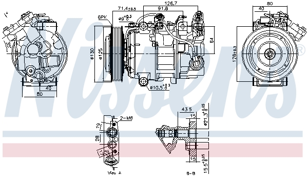 Compressore, Climatizzatore - 890763 NISSENS