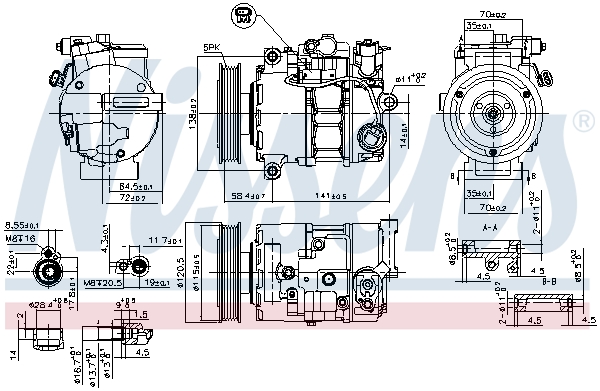 Compressor, air conditioning - 890766 NISSENS